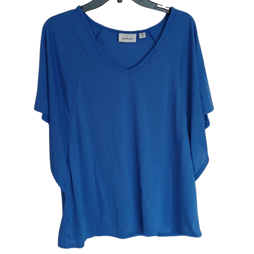Avenue Royal Blue V-Neck Top
